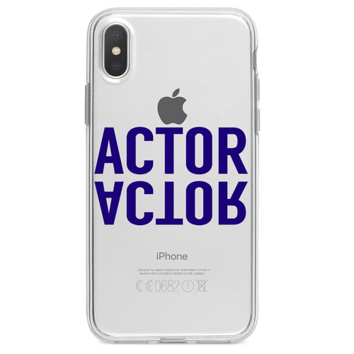 Actor (Reflection) Clear Shockproof iPhone Case, view 2