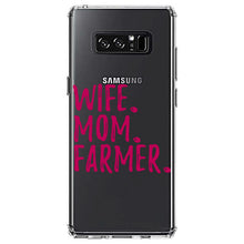 DistinctInk® Clear Shockproof Hybrid Case for Apple iPhone / Samsung Galaxy / Google Pixel - Wife. Mom. Farmer.