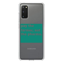 DistinctInk® Clear Shockproof Hybrid Case for Apple iPhone / Samsung Galaxy / Google Pixel - Pay the Farmer, Not the Pharma.