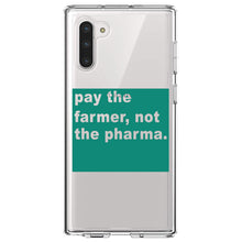 DistinctInk® Clear Shockproof Hybrid Case for Apple iPhone / Samsung Galaxy / Google Pixel - Pay the Farmer, Not the Pharma.