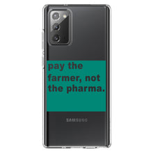 DistinctInk® Clear Shockproof Hybrid Case for Apple iPhone / Samsung Galaxy / Google Pixel - Pay the Farmer, Not the Pharma.