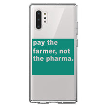 DistinctInk® Clear Shockproof Hybrid Case for Apple iPhone / Samsung Galaxy / Google Pixel - Pay the Farmer, Not the Pharma.