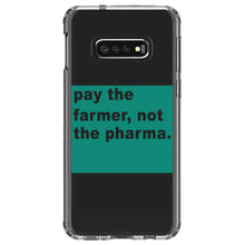 DistinctInk® Clear Shockproof Hybrid Case for Apple iPhone / Samsung Galaxy / Google Pixel - Pay the Farmer, Not the Pharma.