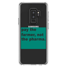 DistinctInk® Clear Shockproof Hybrid Case for Apple iPhone / Samsung Galaxy / Google Pixel - Pay the Farmer, Not the Pharma.