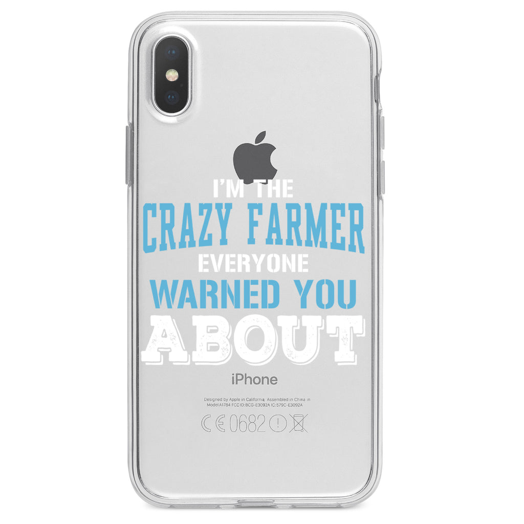 I'm The Crazy Famer Warned You About Clear Shockproof iPhone Case, view 4