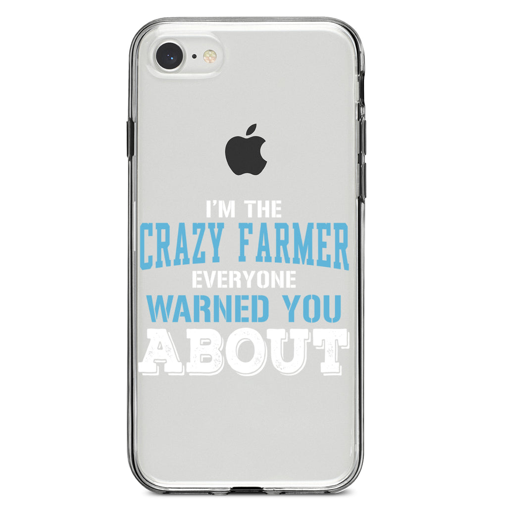 I'm The Crazy Famer Warned You About Clear Shockproof iPhone Case, view 5