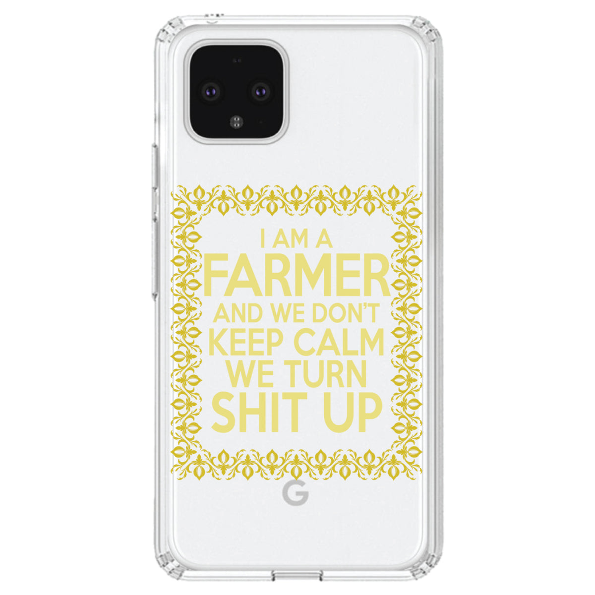 I'm a Farmer and We Don't Keep Calm Clear Shockproof iPhone Case, view 24