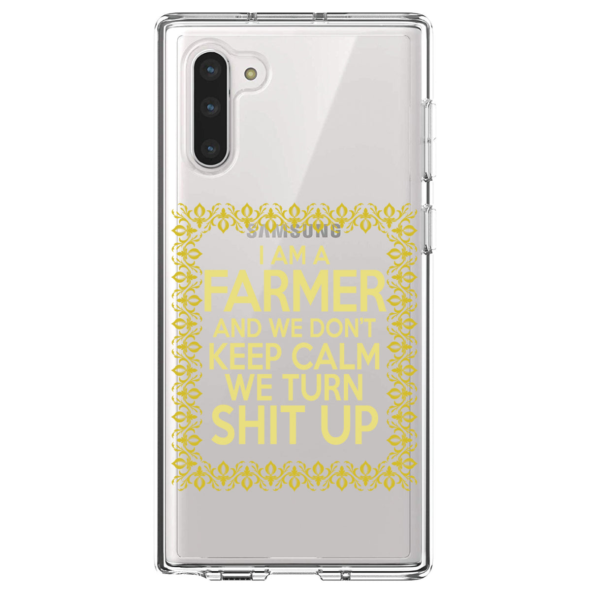 I'm a Farmer and We Don't Keep Calm Clear Shockproof iPhone Case, view 9