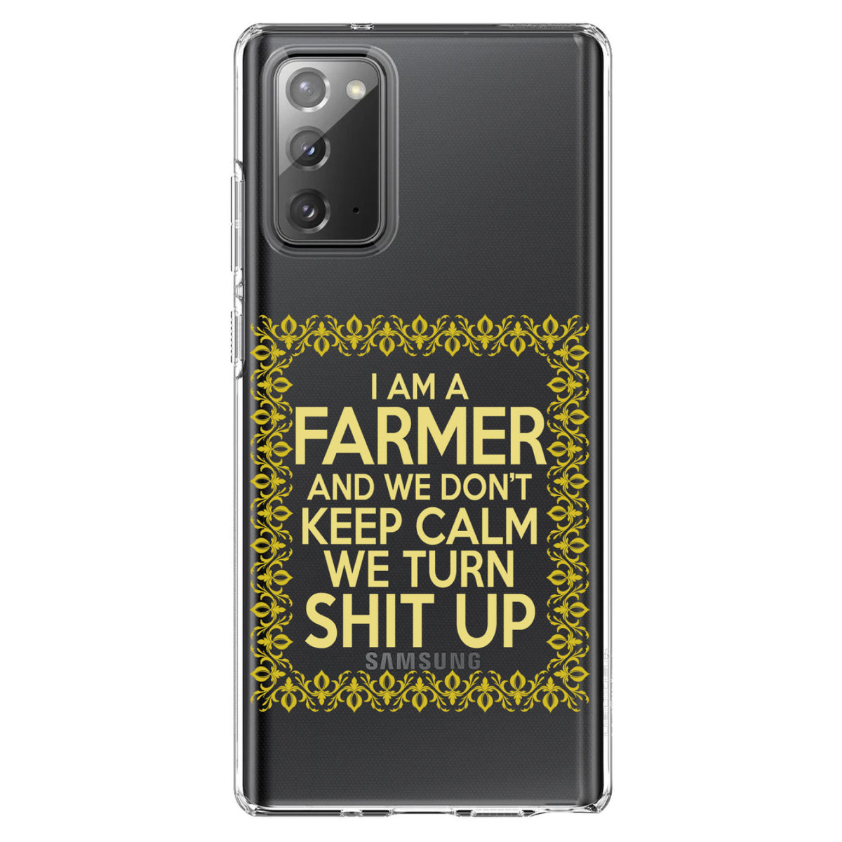 I'm a Farmer and We Don't Keep Calm Clear Shockproof iPhone Case, view 7