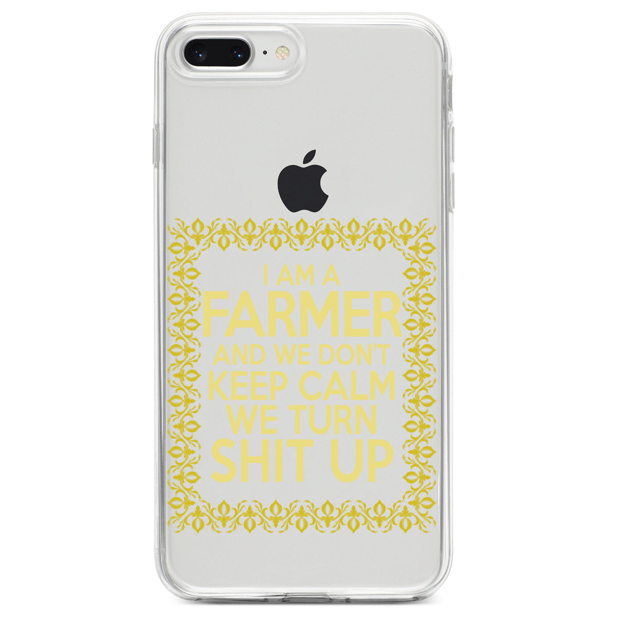 I'm a Farmer and We Don't Keep Calm Clear Shockproof iPhone Case, view 6