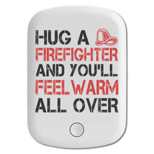 DistinctInk Magnetic Battery Pack, Wireless Portable Charger with USB-C Cable, Compatible with MagSafe iPhone 14 / 13 / 12 Series - Hug a Firefighter You'll Feel Warm All Over