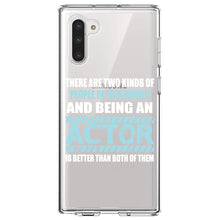 DistinctInk® Clear Shockproof Hybrid Case for Apple iPhone / Samsung Galaxy / Google Pixel - Two Kinds of People - Being An Actor is Better