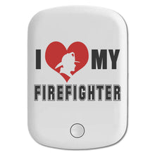 DistinctInk Magnetic Battery Pack, Wireless Portable Charger with USB-C Cable, Compatible with MagSafe iPhone 14 / 13 / 12 Series - I Heart My Firefighter