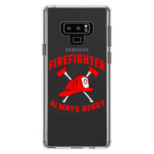 DistinctInk® Clear Shockproof Hybrid Case for Apple iPhone / Samsung Galaxy / Google Pixel - Firefighter - Always Ready