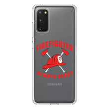 DistinctInk® Clear Shockproof Hybrid Case for Apple iPhone / Samsung Galaxy / Google Pixel - Firefighter - Always Ready
