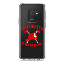 DistinctInk® Clear Shockproof Hybrid Case for Apple iPhone / Samsung Galaxy / Google Pixel - Firefighter - Always Ready