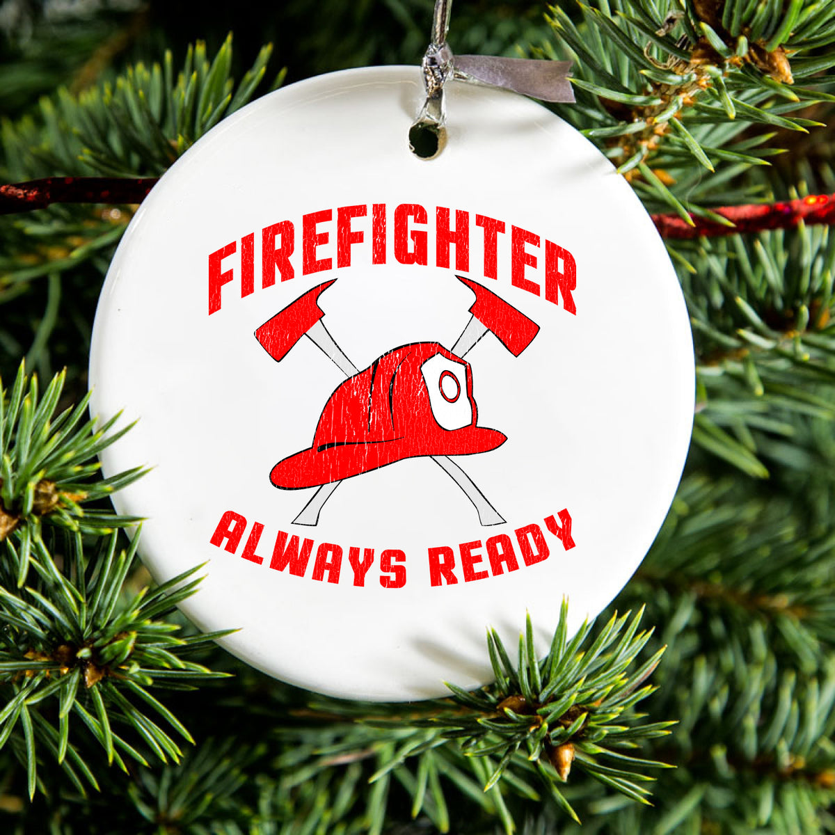 Always Ready Ceramic Ornament, view 2