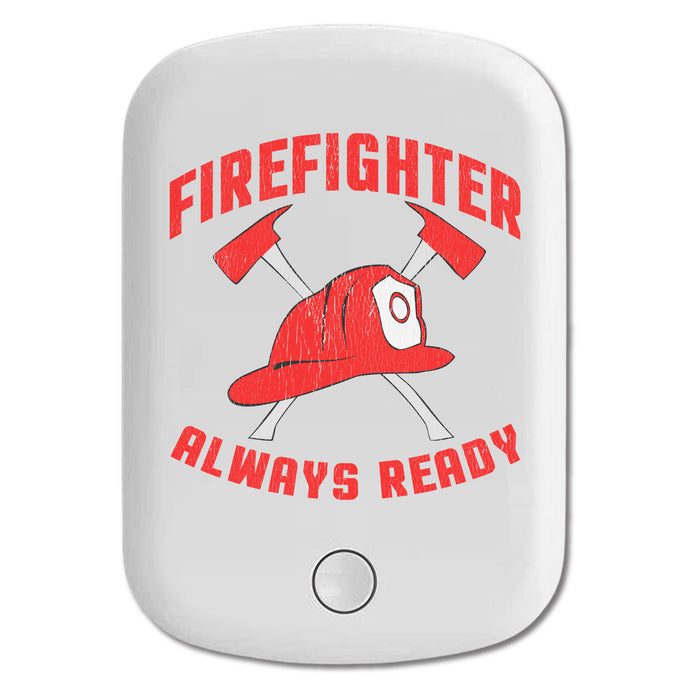 DistinctInk Magnetic Battery Pack, Wireless Portable Charger with USB-C Cable, Compatible with MagSafe iPhone 14 / 13 / 12 Series - Firefighter - Always Ready