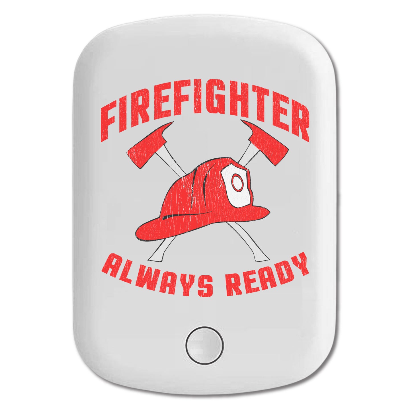DistinctInk Magnetic Battery Pack, Wireless Portable Charger with USB-C Cable, Compatible with MagSafe iPhone 14 / 13 / 12 Series - Firefighter - Always Ready