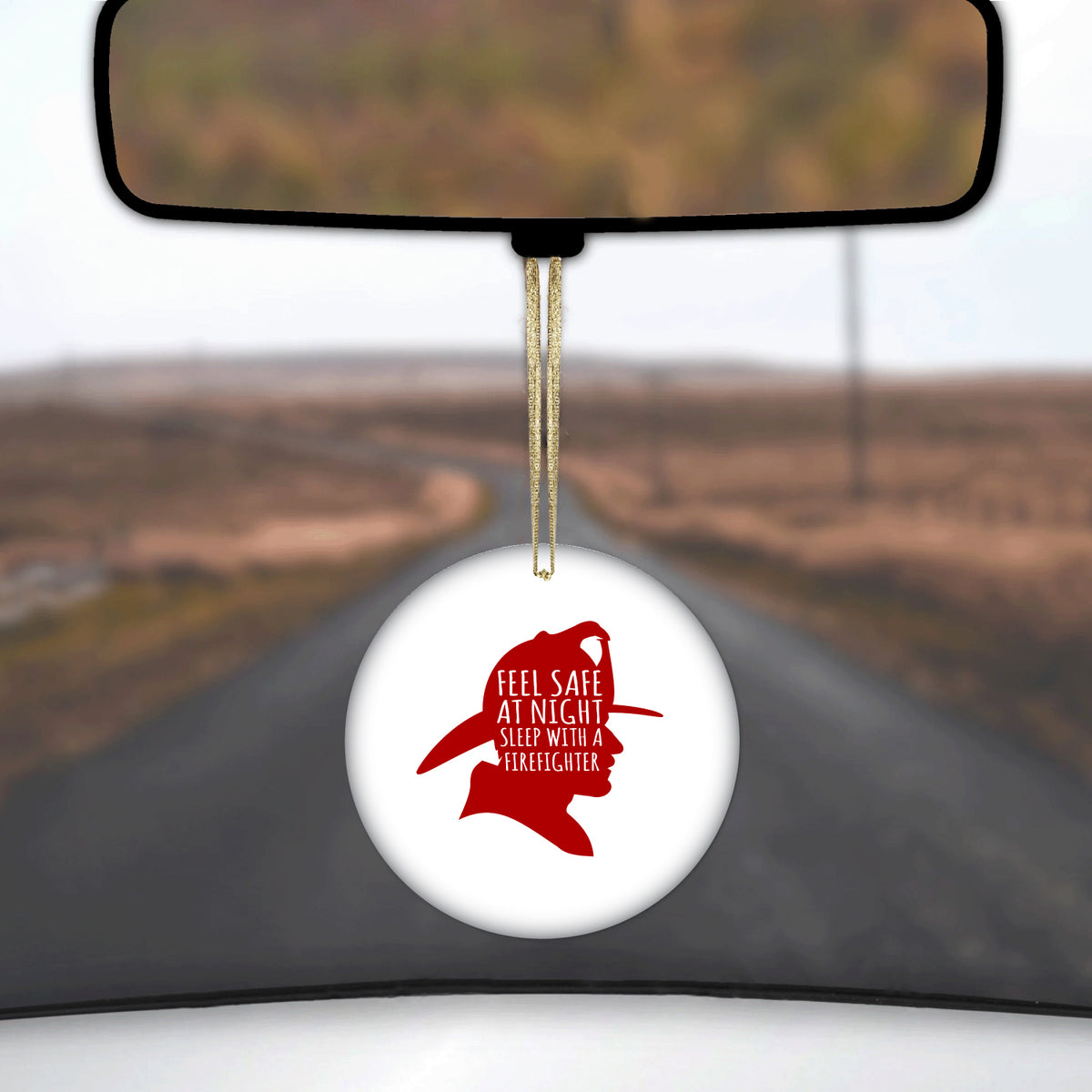 Feel Safe at Night Sleep with a Firefighter Ceramic Ornament, view 3