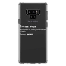 DistinctInk® Clear Shockproof Hybrid Case for Apple iPhone / Samsung Galaxy / Google Pixel - Fireman Definition Profession for Toughest