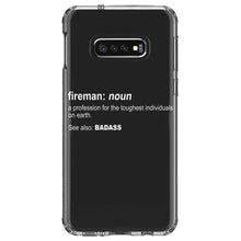 DistinctInk® Clear Shockproof Hybrid Case for Apple iPhone / Samsung Galaxy / Google Pixel - Fireman Definition Profession for Toughest