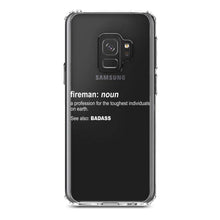 DistinctInk® Clear Shockproof Hybrid Case for Apple iPhone / Samsung Galaxy / Google Pixel - Fireman Definition Profession for Toughest