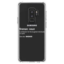 DistinctInk® Clear Shockproof Hybrid Case for Apple iPhone / Samsung Galaxy / Google Pixel - Fireman Definition Profession for Toughest