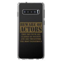 DistinctInk® Clear Shockproof Hybrid Case for Apple iPhone / Samsung Galaxy / Google Pixel - Beware of Actors - They Mix with All Classes
