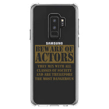DistinctInk® Clear Shockproof Hybrid Case for Apple iPhone / Samsung Galaxy / Google Pixel - Beware of Actors - They Mix with All Classes