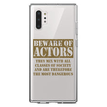 DistinctInk® Clear Shockproof Hybrid Case for Apple iPhone / Samsung Galaxy / Google Pixel - Beware of Actors - They Mix with All Classes