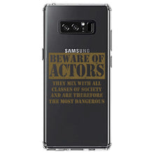 DistinctInk® Clear Shockproof Hybrid Case for Apple iPhone / Samsung Galaxy / Google Pixel - Beware of Actors - They Mix with All Classes