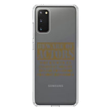 DistinctInk® Clear Shockproof Hybrid Case for Apple iPhone / Samsung Galaxy / Google Pixel - Beware of Actors - They Mix with All Classes