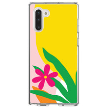 DistinctInk® Clear Shockproof Hybrid Case for Apple iPhone / Samsung Galaxy / Google Pixel - Summer Vibes Bold Flower Pink Green Yellow