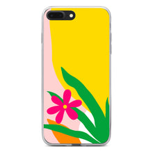 DistinctInk® Clear Shockproof Hybrid Case for Apple iPhone / Samsung Galaxy / Google Pixel - Summer Vibes Bold Flower Pink Green Yellow