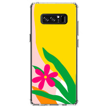 DistinctInk® Clear Shockproof Hybrid Case for Apple iPhone / Samsung Galaxy / Google Pixel - Summer Vibes Bold Flower Pink Green Yellow