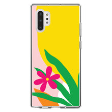 DistinctInk® Clear Shockproof Hybrid Case for Apple iPhone / Samsung Galaxy / Google Pixel - Summer Vibes Bold Flower Pink Green Yellow