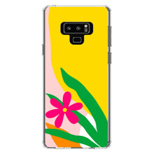 DistinctInk® Clear Shockproof Hybrid Case for Apple iPhone / Samsung Galaxy / Google Pixel - Summer Vibes Bold Flower Pink Green Yellow