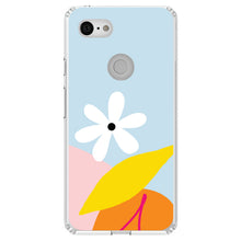 DistinctInk® Clear Shockproof Hybrid Case for Apple iPhone / Samsung Galaxy / Google Pixel - Summer Vibes Bold Cherry Pink Orange Yellow