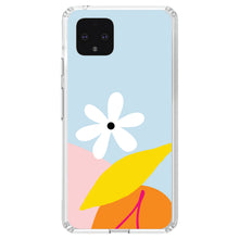 DistinctInk® Clear Shockproof Hybrid Case for Apple iPhone / Samsung Galaxy / Google Pixel - Summer Vibes Bold Cherry Pink Orange Yellow