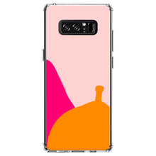 DistinctInk® Clear Shockproof Hybrid Case for Apple iPhone / Samsung Galaxy / Google Pixel - Summer Vibes Bold Flower Blue Orange Pink