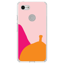 DistinctInk® Clear Shockproof Hybrid Case for Apple iPhone / Samsung Galaxy / Google Pixel - Summer Vibes Bold Flower Blue Orange Pink