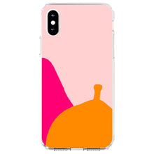 DistinctInk® Clear Shockproof Hybrid Case for Apple iPhone / Samsung Galaxy / Google Pixel - Summer Vibes Bold Flower Blue Orange Pink