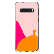 DistinctInk® Clear Shockproof Hybrid Case for Apple iPhone / Samsung Galaxy / Google Pixel - Summer Vibes Bold Flower Blue Orange Pink