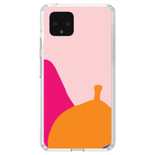 DistinctInk® Clear Shockproof Hybrid Case for Apple iPhone / Samsung Galaxy / Google Pixel - Summer Vibes Bold Flower Blue Orange Pink
