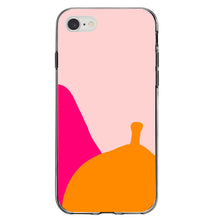 DistinctInk® Clear Shockproof Hybrid Case for Apple iPhone / Samsung Galaxy / Google Pixel - Summer Vibes Bold Flower Blue Orange Pink