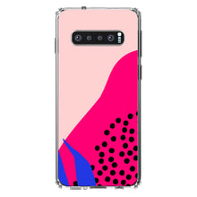 DistinctInk® Clear Shockproof Hybrid Case for Apple iPhone / Samsung Galaxy / Google Pixel - Summer Vibes Bold Flower Pink Blue Yellow