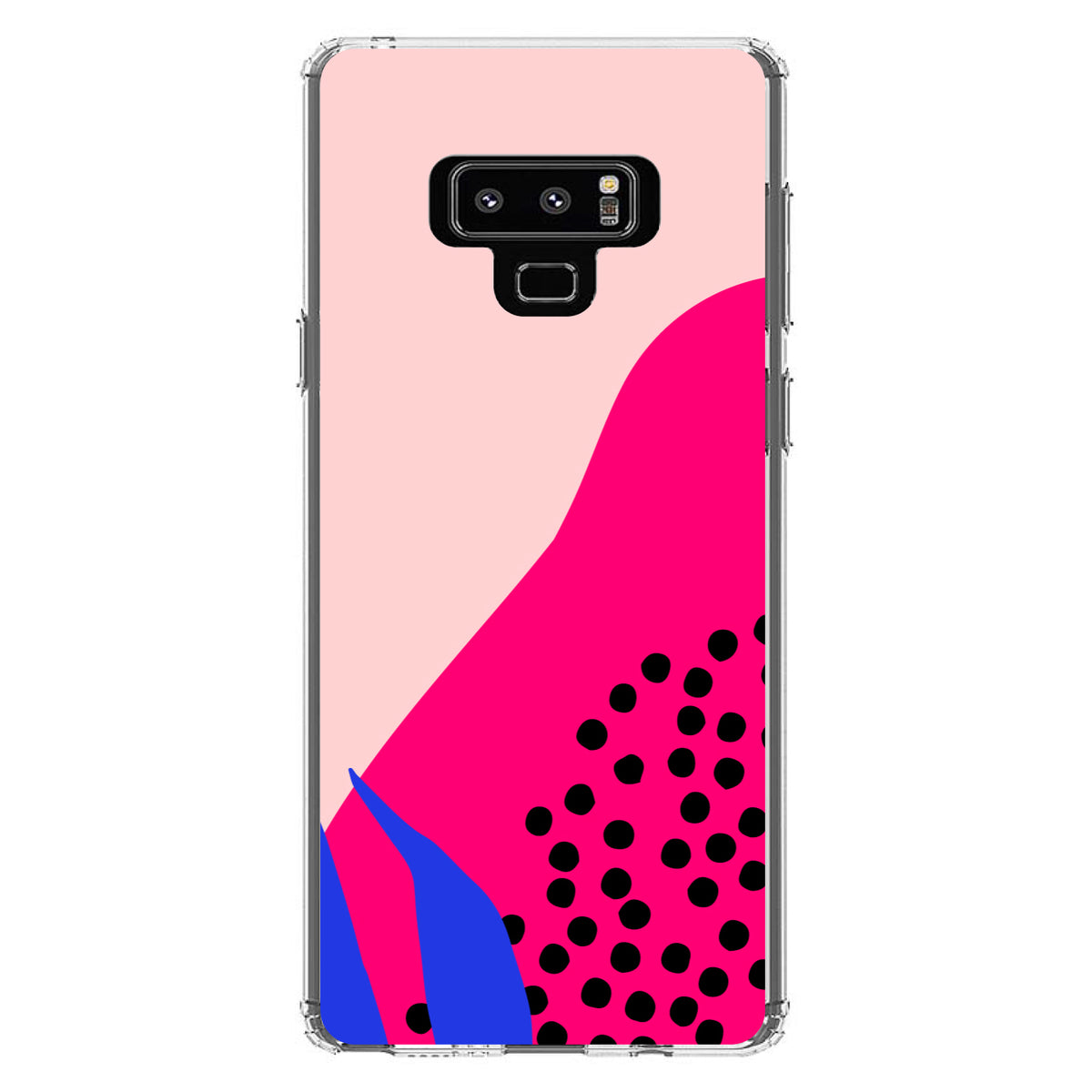 Summer Vibes Bold Flower Pink Blue Yellow Clear Shockproof iPhone Case, view 11