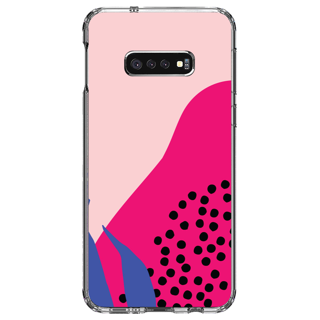 Summer Vibes Bold Flower Pink Blue Yellow Clear Shockproof iPhone Case, view 18