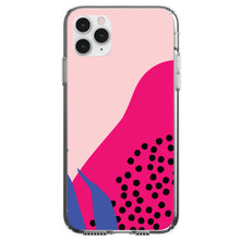 DistinctInk® Clear Shockproof Hybrid Case for Apple iPhone / Samsung Galaxy / Google Pixel - Summer Vibes Bold Flower Pink Blue Yellow